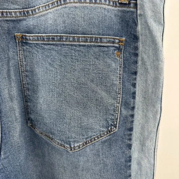 Madewell Cruiser Straight Crop Two Tone Pieced Edition Denim Jean Women Size 32 - Picture 4 of 12